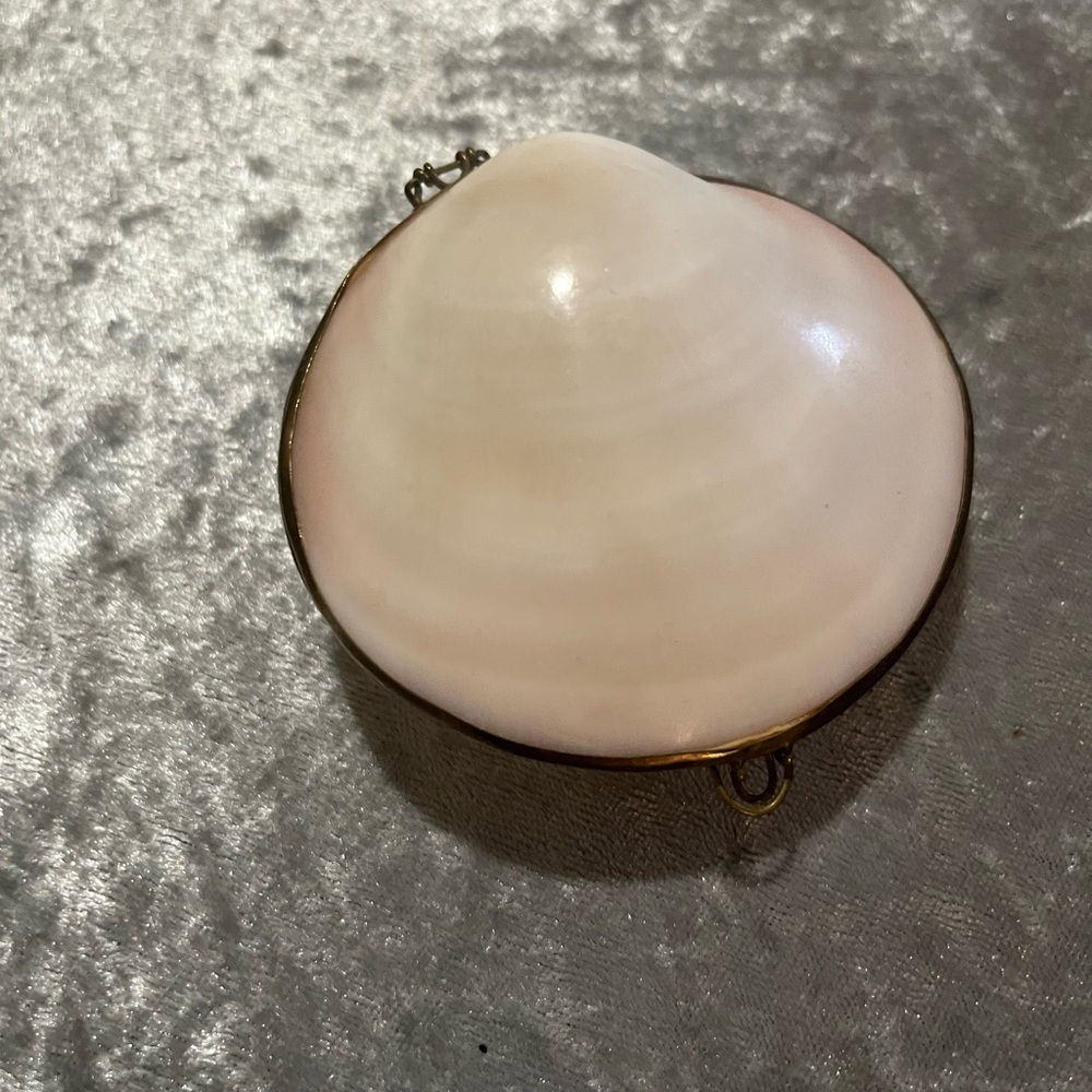 Vintage Elegant Shell Pendant Necklace or storage box